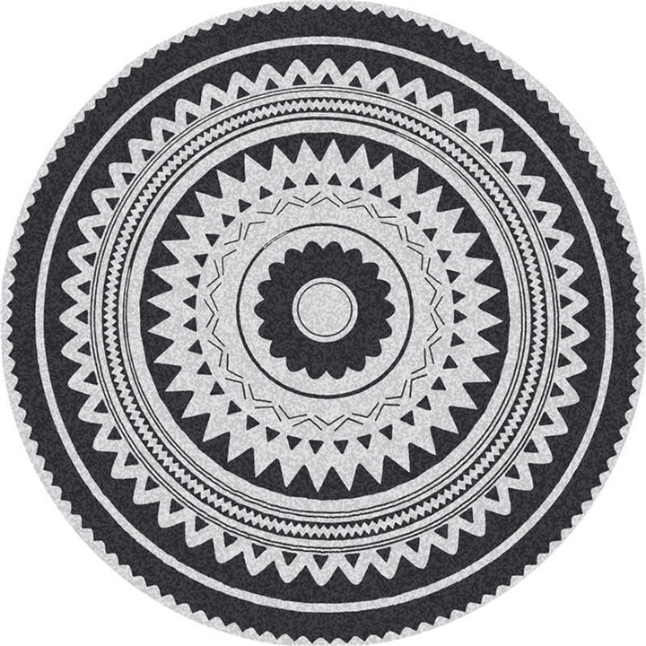 Moroccan living room rug Multicolored flower rug Polyester machine washable stain resistant non-slip backing area rug | Bowlift