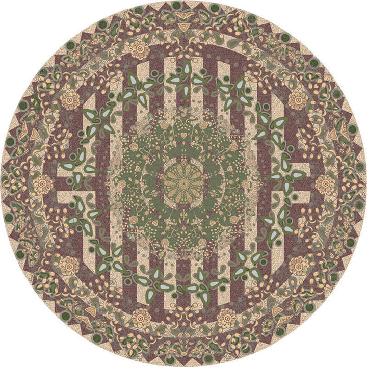 Moroccan living room rug Multicolored flower rug Polyester machine washable stain resistant non-slip backing area rug | Bowlift