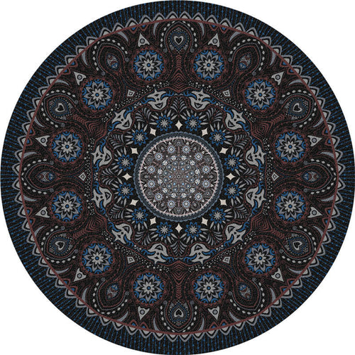 Moroccan living room rug Multicolored flower rug Polyester machine washable stain resistant non-slip backing area rug | Bowlift