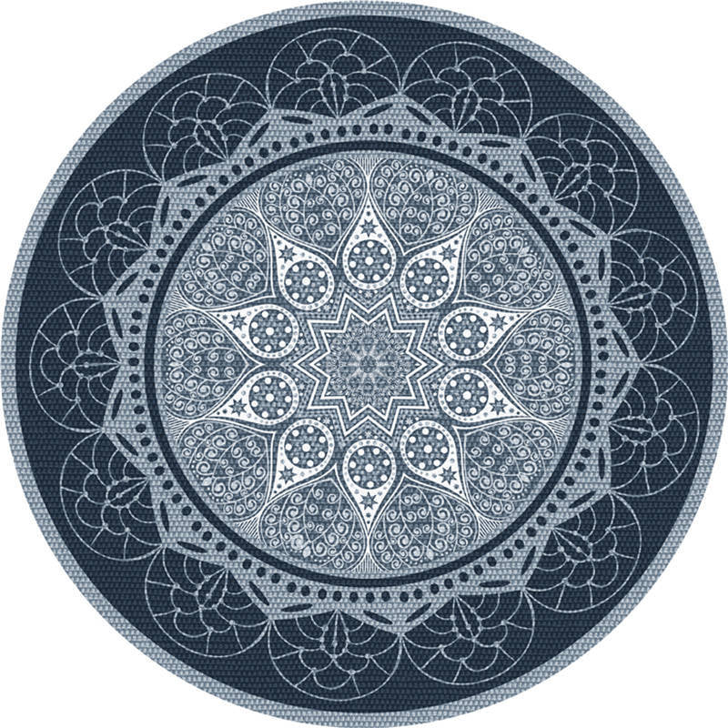 Moroccan living room rug Multicolored flower rug Polyester machine washable stain resistant non-slip backing area rug | Bowlift