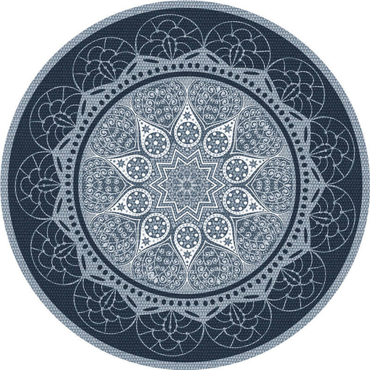 Moroccan living room rug Multicolored flower rug Polyester machine washable stain resistant non-slip backing area rug | Bowlift