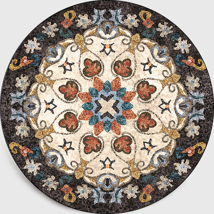 BowLift | Classic Moroccan Indoor Carpet multicolored floral rug non-slip machine washable stain-resistant rug for the living room