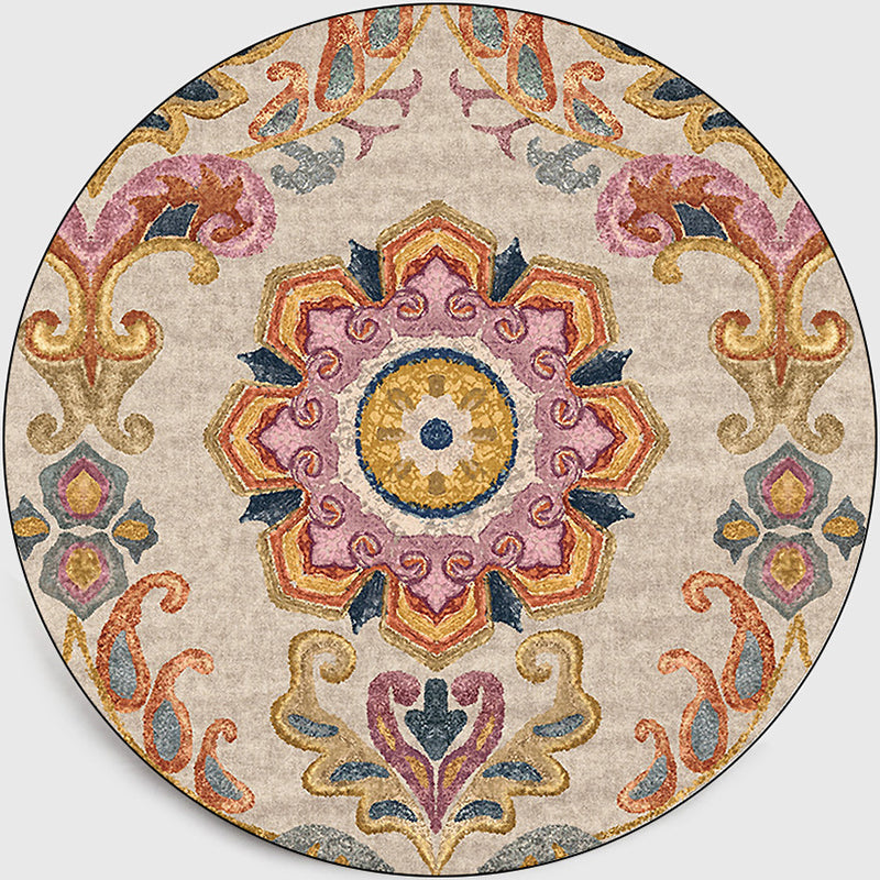 BowLift | Classic Moroccan Indoor Carpet multicolored floral rug non-slip machine washable stain-resistant rug for the living room
