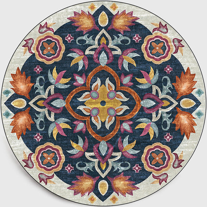 BowLift | Classic Moroccan Indoor Carpet multicolored floral rug non-slip machine washable stain-resistant rug for the living room