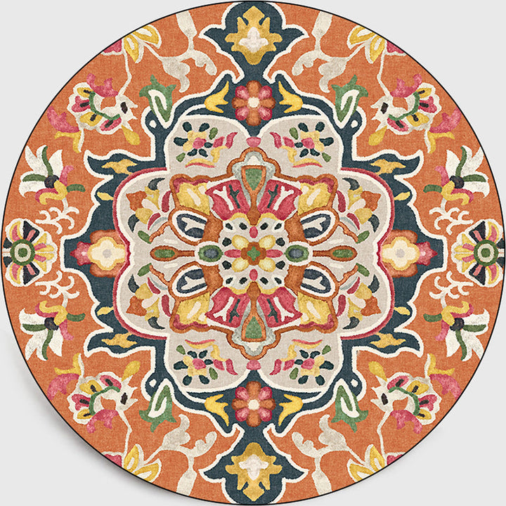 BowLift | Classic Moroccan Indoor Carpet multicolored floral rug non-slip machine washable stain-resistant rug for the living room