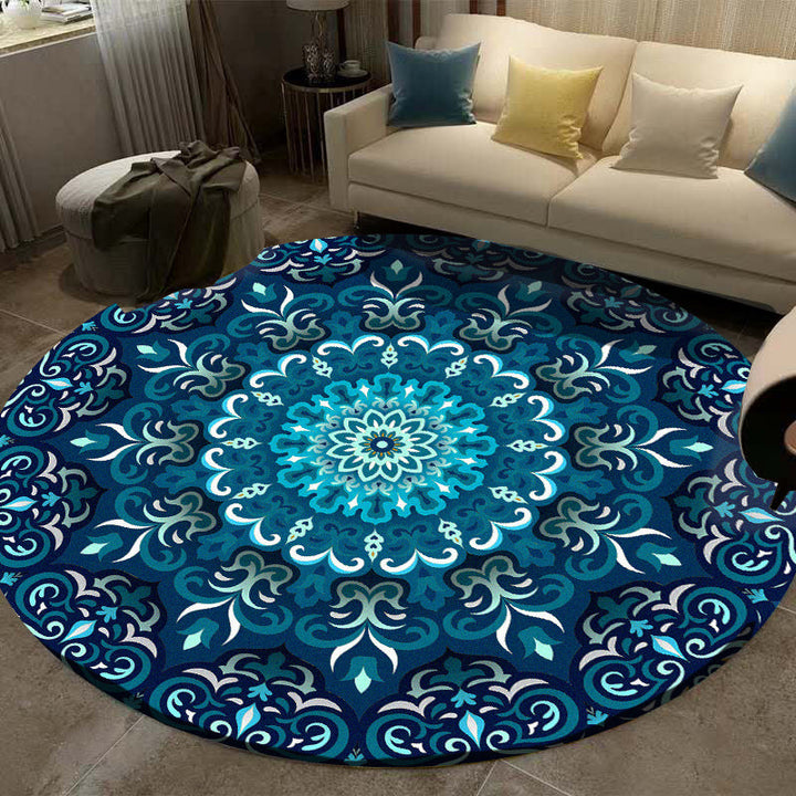 BowLift | Multicolored Living Room Carpet Turkish Floral Swirl Rug Synthetic Non-Slip Pet-Friendly Machine Washable Carpet