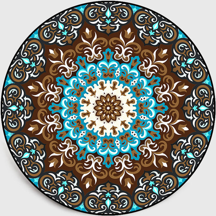 BowLift | Multicolored Living Room Carpet Turkish Floral Swirl Rug Synthetic Non-Slip Pet-Friendly Machine Washable Carpet
