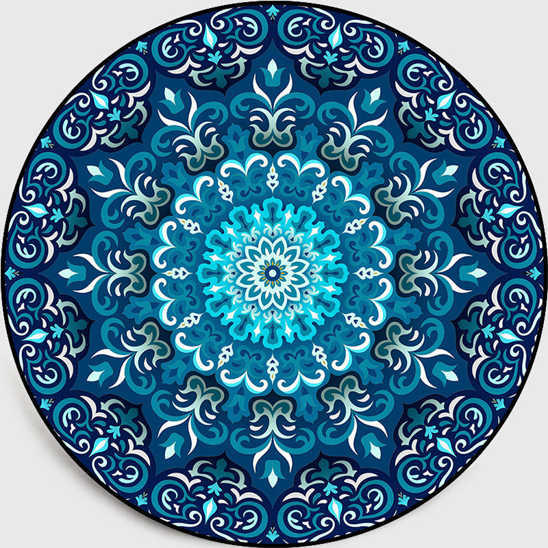 BowLift | Multicolored Living Room Carpet Turkish Floral Swirl Rug Synthetic Non-Slip Pet-Friendly Machine Washable Carpet