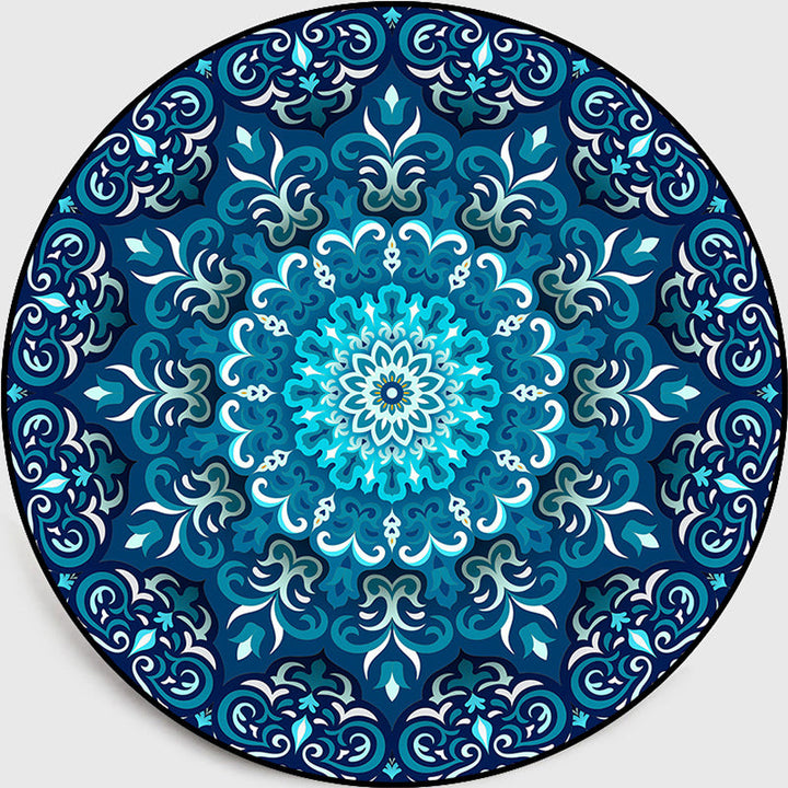 BowLift | Multicolored Living Room Carpet Turkish Floral Swirl Rug Synthetic Non-Slip Pet-Friendly Machine Washable Carpet
