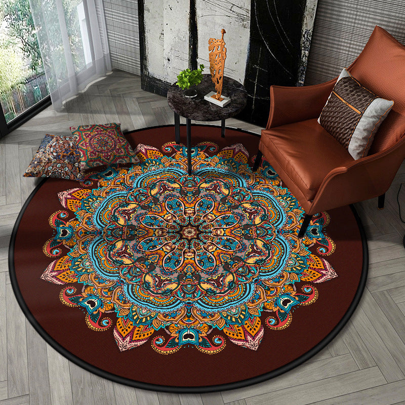 BowLift | Nostalgic Multicolor Tribeprint Carpet Polypropylene Moroccan Carpet Pet Friendly Stain Resistant Non-Slip Carpet for Large Room