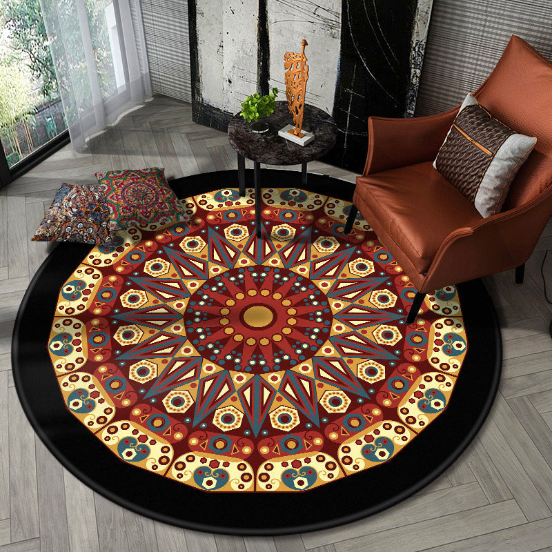 BowLift | Nostalgic Multicolor Tribeprint Carpet Polypropylene Moroccan Carpet Pet Friendly Stain Resistant Non-Slip Carpet for Large Room
