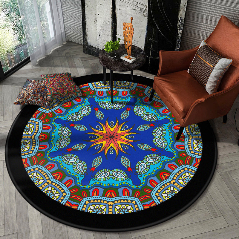 BowLift | Nostalgic Multicolor Tribeprint Carpet Polypropylene Moroccan Carpet Pet Friendly Stain Resistant Non-Slip Carpet for Large Room