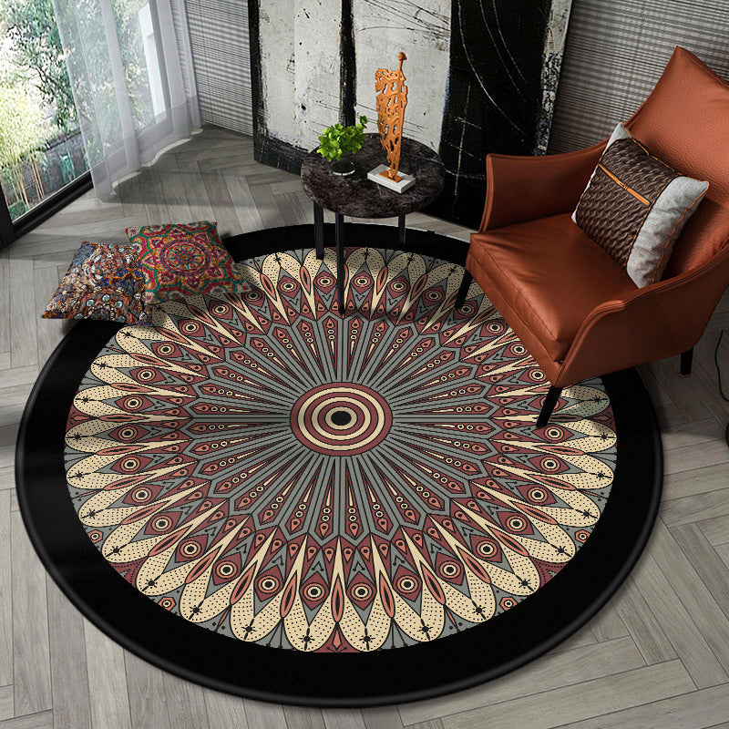 BowLift | Nostalgic Multicolor Tribeprint Carpet Polypropylene Moroccan Carpet Pet Friendly Stain Resistant Non-Slip Carpet for Large Room
