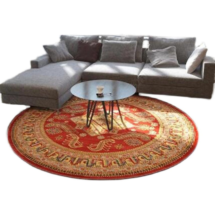 BowLift | Retro Floral Rug Multicolored Oriental Rug Polyester Pet-Friendly Non-Slip Back Washable Rug for the Bedroom