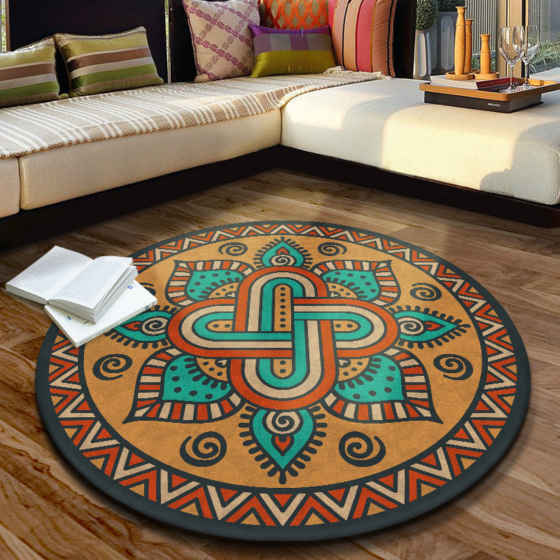 BowLift | Multicolored Moroccan rug Synthetic floral pattern rug with non-slip backing stain-resistant machine washable rug for the dining room