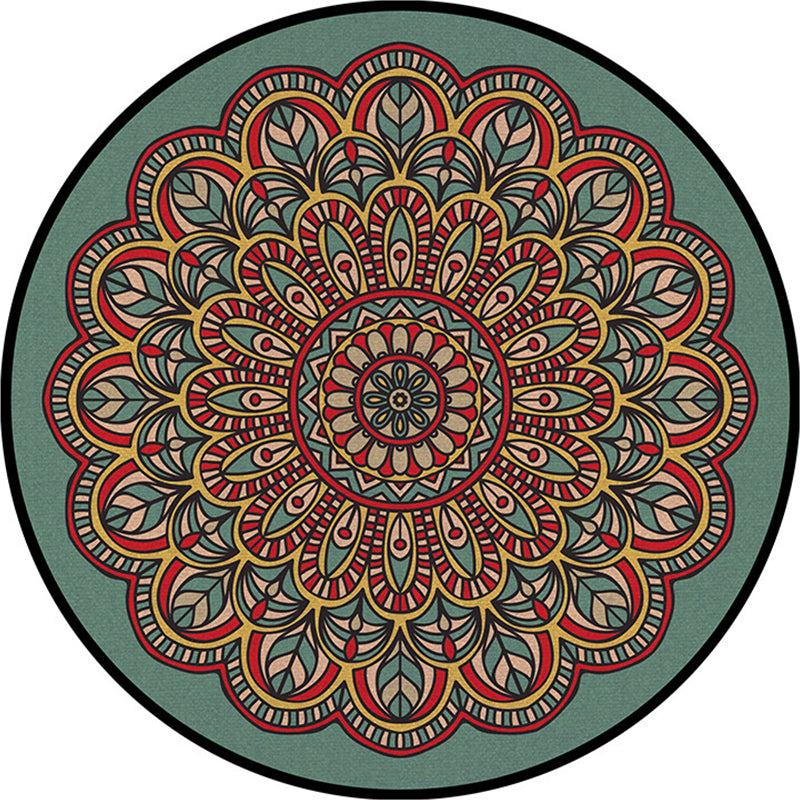 BowLift | Multicolored Moroccan rug Synthetic floral pattern rug with non-slip backing stain-resistant machine washable rug for the dining room