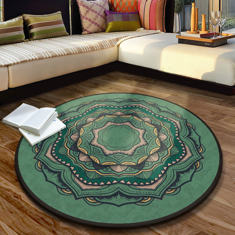 BowLift | Multicolored Moroccan rug Synthetic floral pattern rug with non-slip backing stain-resistant machine washable rug for the dining room