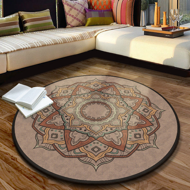 BowLift | Multicolored Moroccan rug Synthetic floral pattern rug with non-slip backing stain-resistant machine washable rug for the dining room