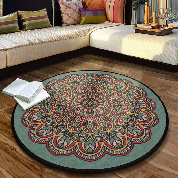 BowLift | Multicolored Moroccan rug Synthetic floral pattern rug with non-slip backing stain-resistant machine washable rug for the dining room