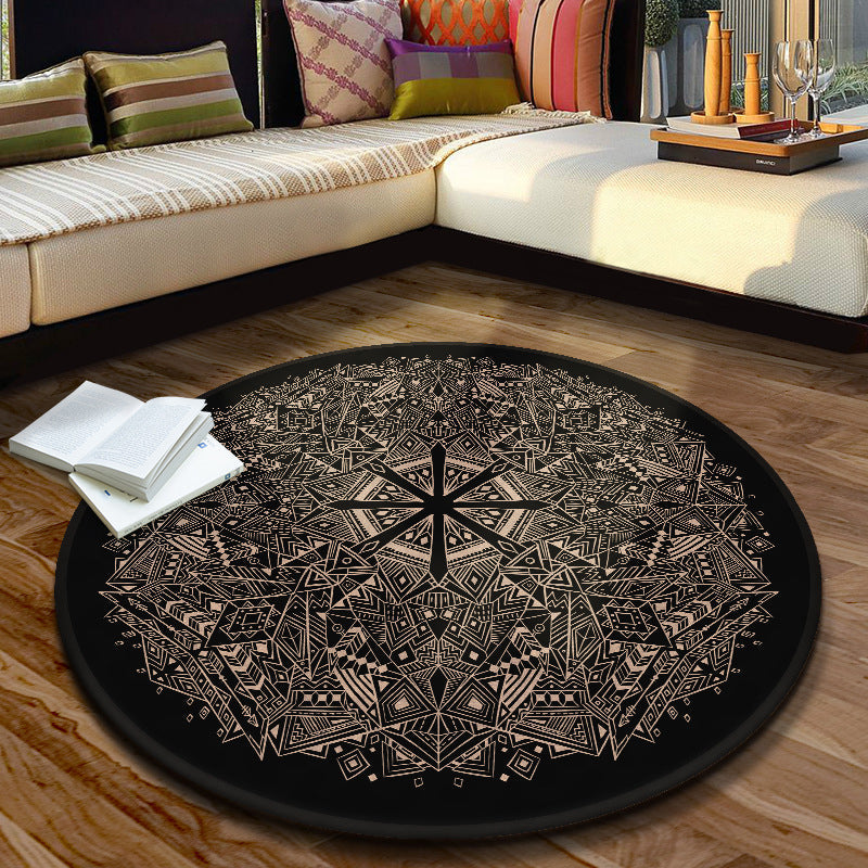 BowLift | Multicolored Moroccan rug Synthetic floral pattern rug with non-slip backing stain-resistant machine washable rug for the dining room
