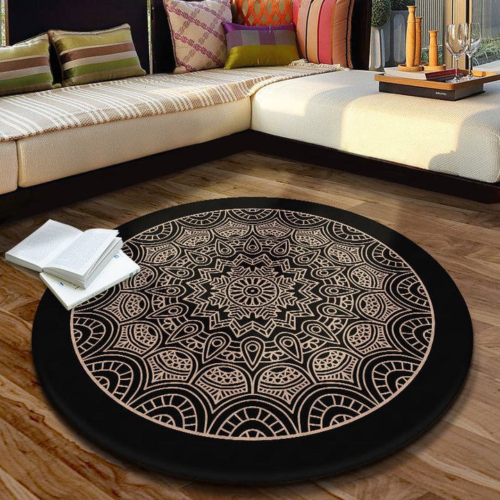 BowLift | Multicolored Moroccan rug Synthetic floral pattern rug with non-slip backing stain-resistant machine washable rug for the dining room