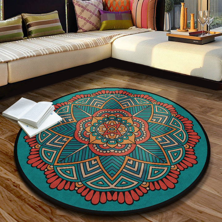 BowLift | Multicolored Moroccan rug Synthetic floral pattern rug with non-slip backing stain-resistant machine washable rug for the dining room