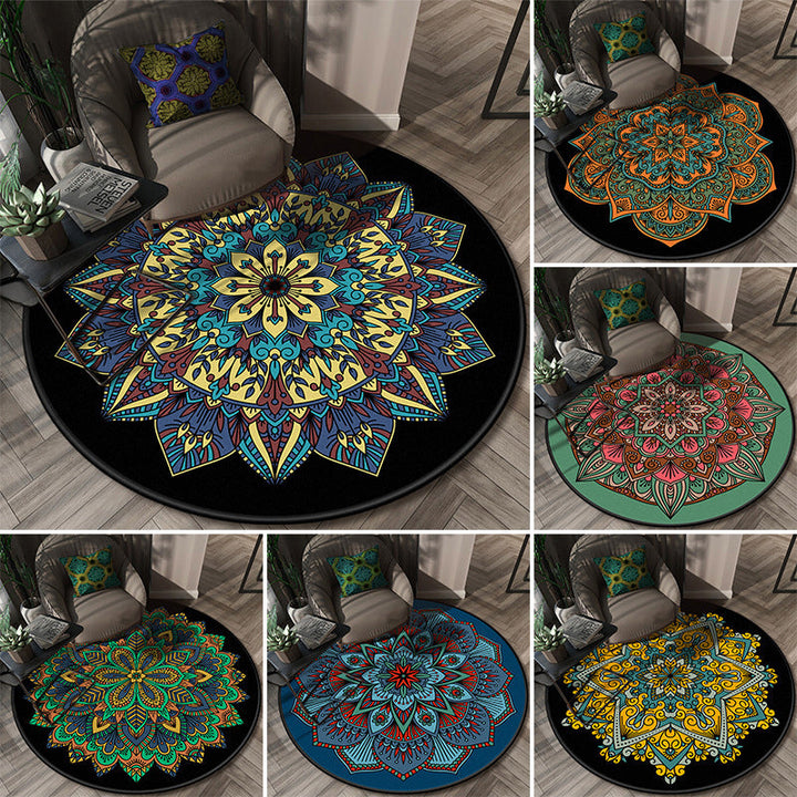 BowLift | Glamorous layered floral pattern rug multicolored Moroccan rug polypropylene stain resistant non-slip backing machine washable rug for home