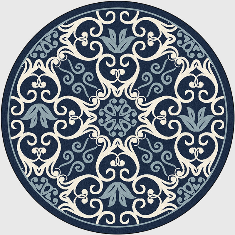 BowLift | Moroccan Bedroom Rug Multicolor Scroll Pattern Rug Synthetic Non-Slip Washable Pet-Friendly Indoor Rug
