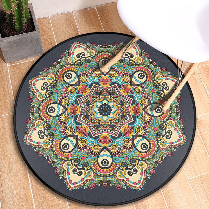BowLift | Turkish blooming flower carpet multicolored polypropylene carpet machine washable pet friendly non-slip back rug for the door