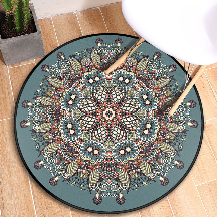 BowLift | Turkish blooming flower carpet multicolored polypropylene carpet machine washable pet friendly non-slip back rug for the door