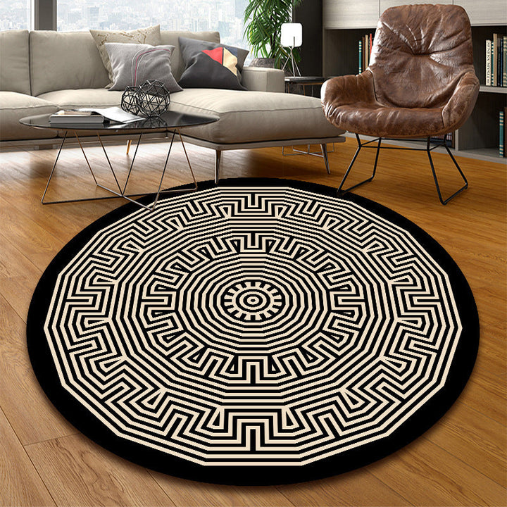 Unique multicolored mandala rug Synthetic Moroccan rug Stain resistant Non-slip backing Machine washable rug for the front door | Bowlift