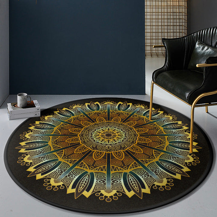 Persian Bedroom Rug Multi-Color Tribal Flower Rug Polyester Stain Resistant Non-Slip Back Washable Area Rug | Bowlift