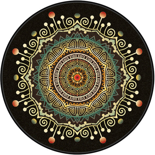Persian Bedroom Rug Multi-Color Tribal Flower Rug Polyester Stain Resistant Non-Slip Back Washable Area Rug | Bowlift