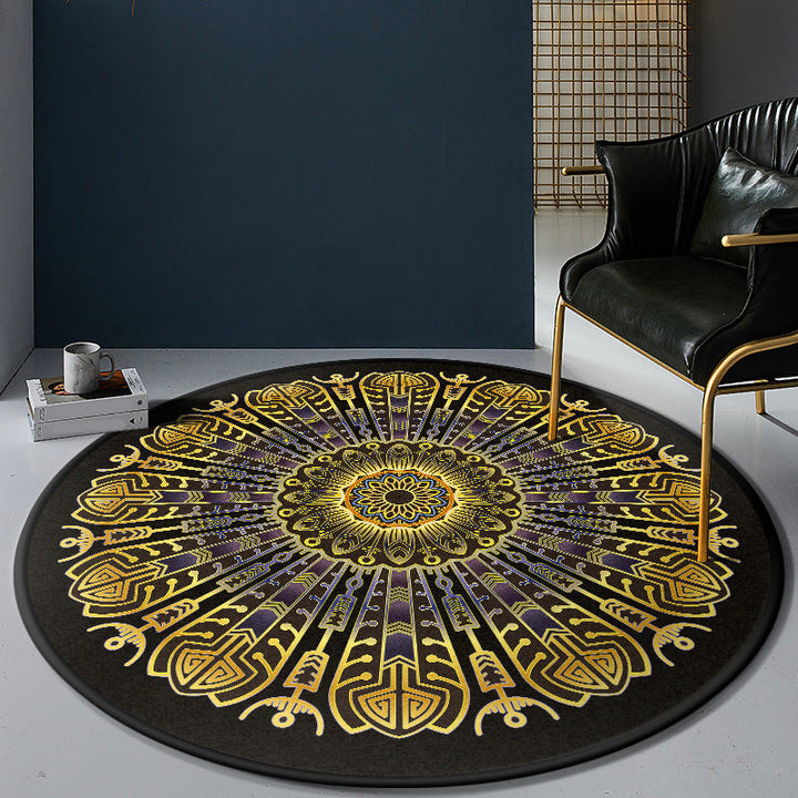 Persian Bedroom Rug Multi-Color Tribal Flower Rug Polyester Stain Resistant Non-Slip Back Washable Area Rug | Bowlift
