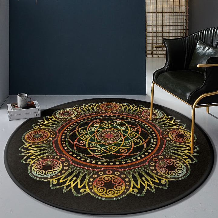 Persian Bedroom Rug Multi-Color Tribal Flower Rug Polyester Stain Resistant Non-Slip Back Washable Area Rug | Bowlift