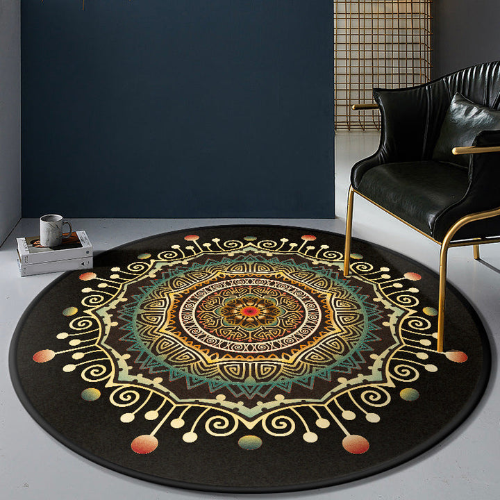 Persian Bedroom Rug Multi-Color Tribal Flower Rug Polyester Stain Resistant Non-Slip Back Washable Area Rug | Bowlift