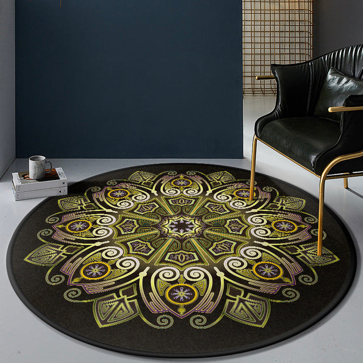 Persian Bedroom Rug Multi-Color Tribal Flower Rug Polyester Stain Resistant Non-Slip Back Washable Area Rug | Bowlift