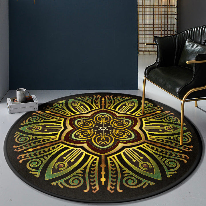 Persian Bedroom Rug Multi-Color Tribal Flower Rug Polyester Stain Resistant Non-Slip Back Washable Area Rug | Bowlift