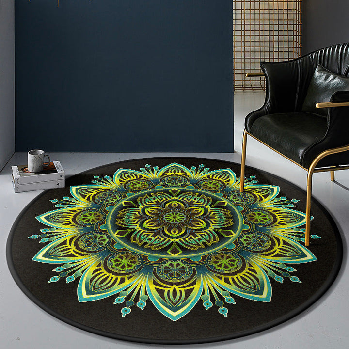 Persian Bedroom Rug Multi-Color Tribal Flower Rug Polyester Stain Resistant Non-Slip Back Washable Area Rug | Bowlift