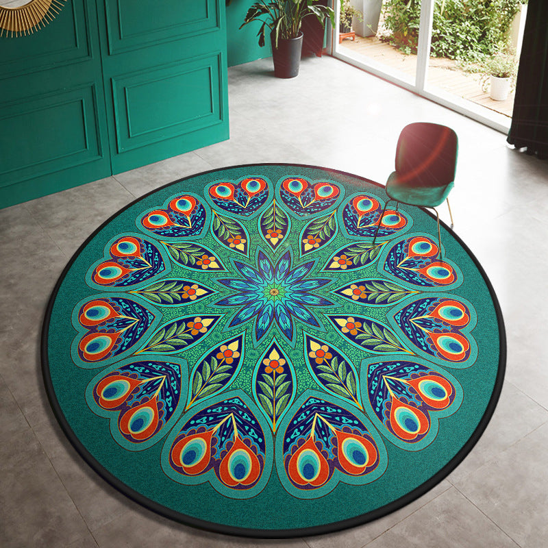 BowLift | Multi Color Doormat Moroccan Flowers Area Rug Synthetic Non-Slip Stain Resistant Pet Friendly Rug
