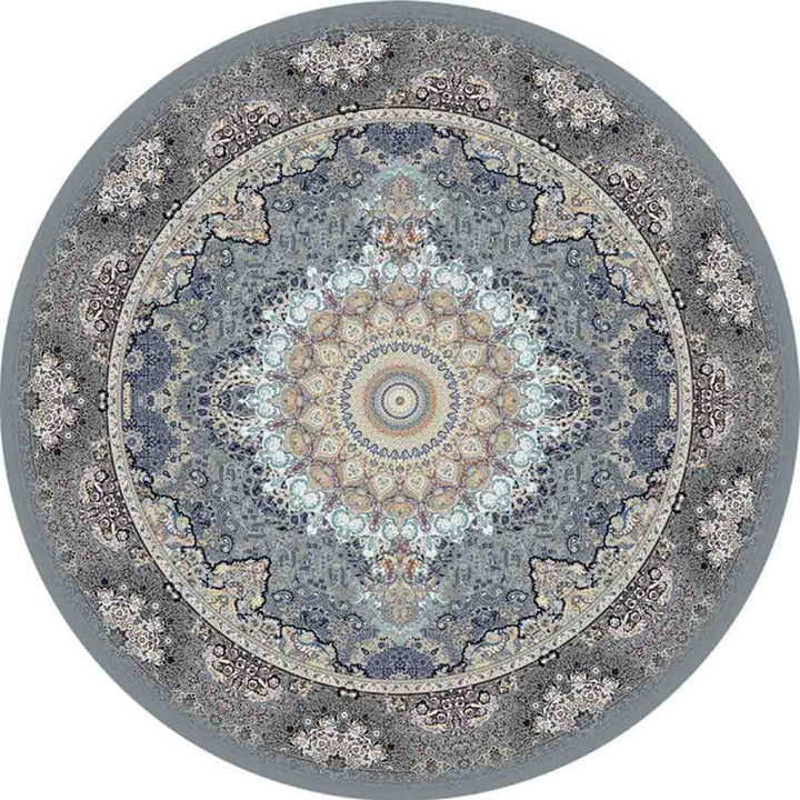 BowLift | Stylish Multicolored Persian Rug Polyester Flower Pattern Rug Washable Non-Slip Pet-Friendly Rug for Home