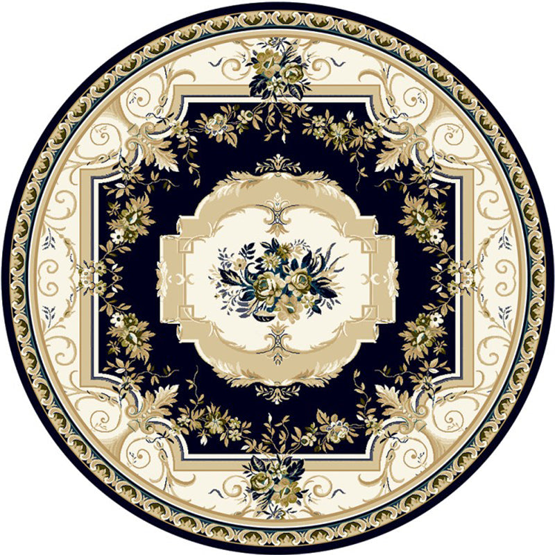 BowLift | Stylish Multicolored Persian Rug Polyester Flower Pattern Rug Washable Non-Slip Pet-Friendly Rug for Home
