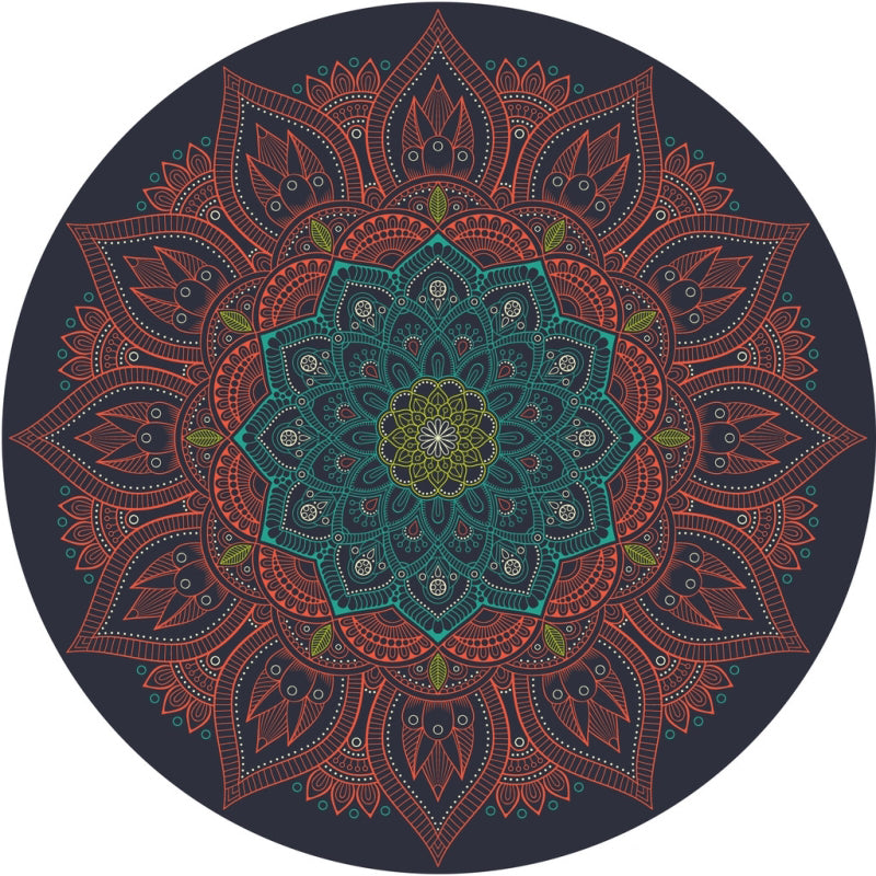 Chic Multicolored Persian Carpet Polyester Flower Pattern Carpet Washable Non-Slip Pet-Friendly Carpet for Home | Bowlift