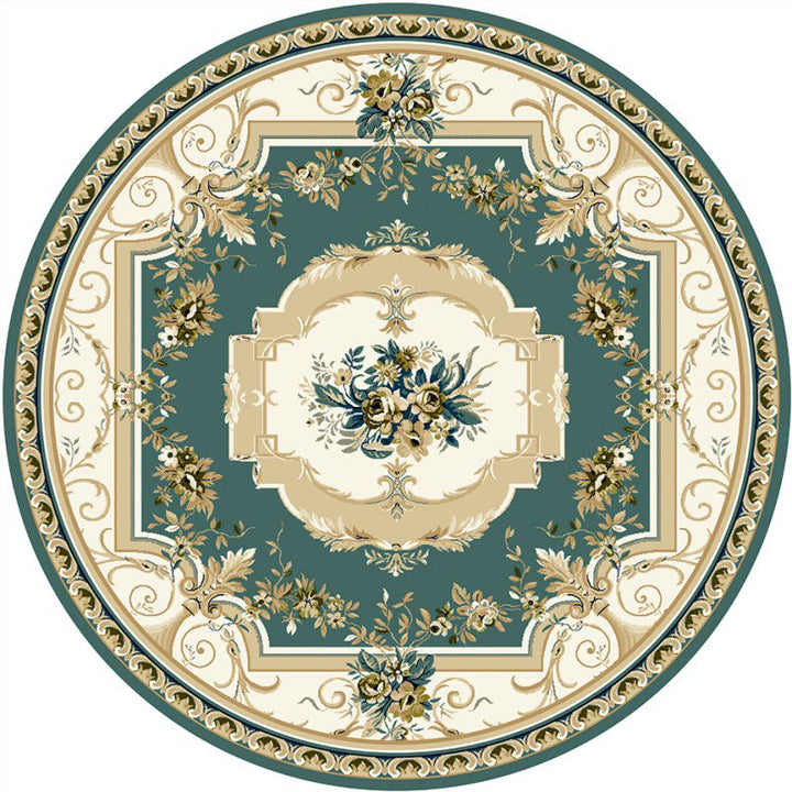 BowLift | Stylish Multicolored Persian Rug Polyester Flower Pattern Rug Washable Non-Slip Pet-Friendly Rug for Home