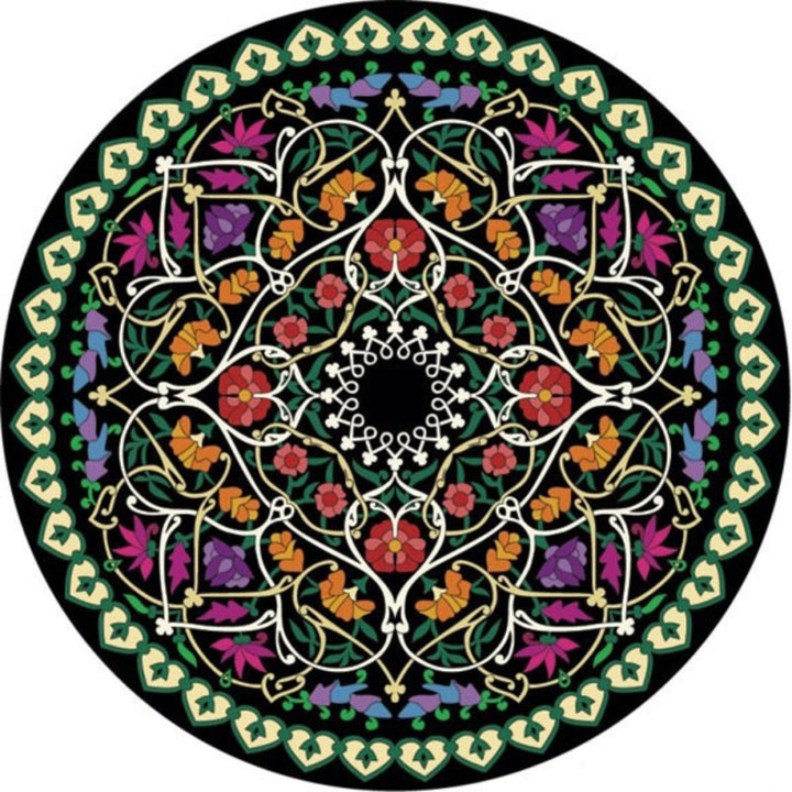 Chic Multicolored Persian Carpet Polyester Flower Pattern Carpet Washable Non-Slip Pet-Friendly Carpet for Home | Bowlift