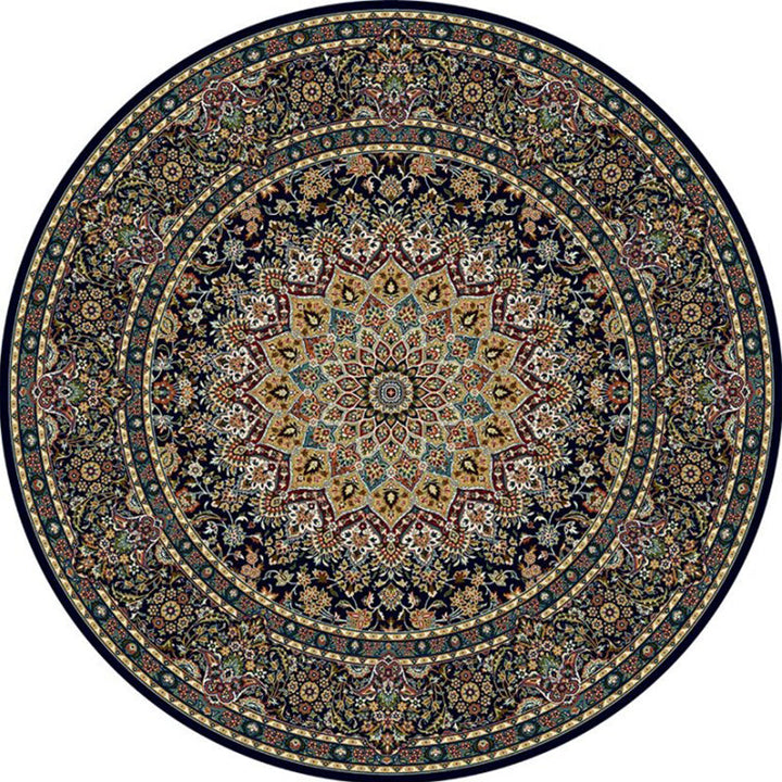 Chic Multicolored Persian Carpet Polyester Flower Pattern Carpet Washable Non-Slip Pet-Friendly Carpet for Home | Bowlift
