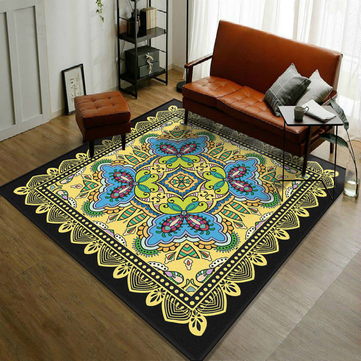 BowLift | Trendy symmetrical floral carpet multicolored Moroccan style carpet synthetic carpet for room