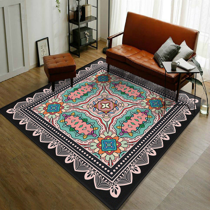 BowLift | Trendy symmetrical floral carpet multicolored Moroccan style carpet synthetic carpet for room