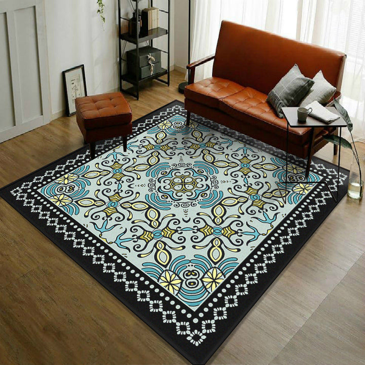 Trendy symmetrical floral rug multicolored Moroccan style rug synthetic rug for the room | Bowlift