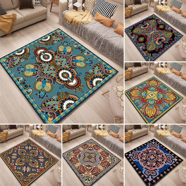 Persian Door Mat Multicolored Tribal Print Rug Polypropylene Pet Friendly Non-Slip Stain Resistant Rug | Bowlift
